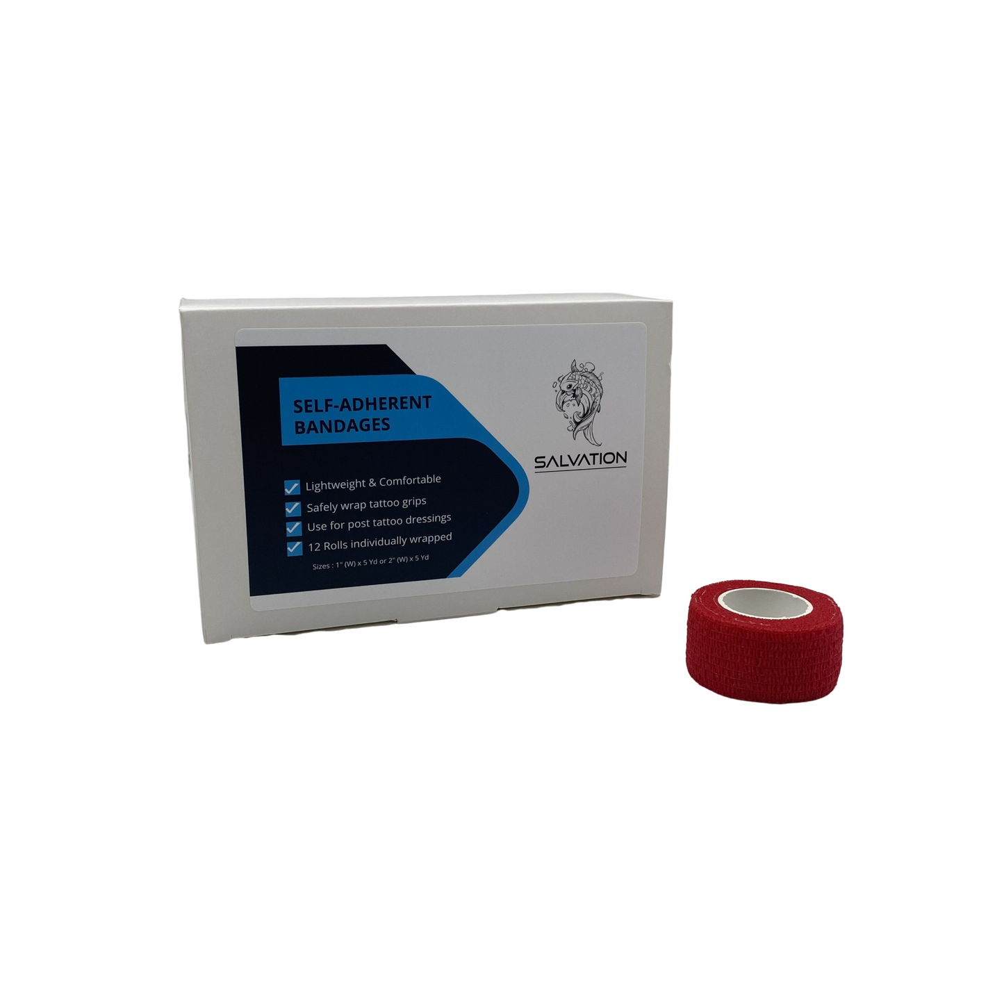 Salvation Medical Self-Adhesive Bandage Wraps - Case of 12