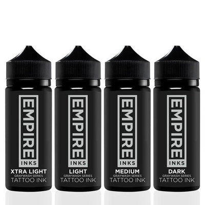 Empire Inks Graywash Series - 4 Stage Graywash Set 4 Bottles - Miamitattoosupplies.comTATTOO INK