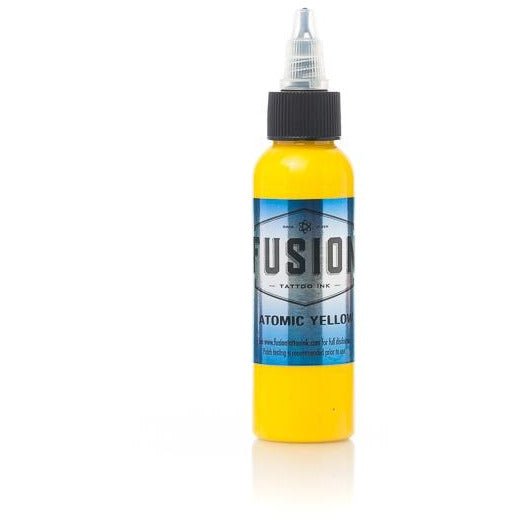 Fusion Ink - Color Atomic Yellow 1 oz - Miamitattoosupplies.comTATTOO INK