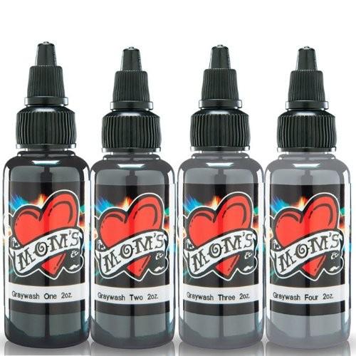 Mom's Shading Series 4 Bottle Set - Graywash Set - 4 Shades (1 Oz.) - Miamitattoosupplies.comTATTOO INK