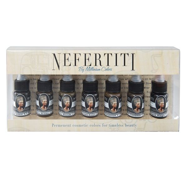Nefertiti Cosmetic Pigment Set of 7 Color - Miamitattoosupplies.comPMU INKS
