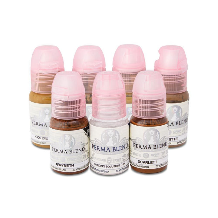 Perma Blend Pigments - Blondes Set 7 1/2oz Bottles - Miamitattoosupplies.comPMU INKS