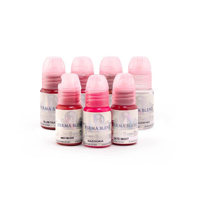 Perma Blend Pigments -Sultry Lip Set 7 1/2oz Bottles - Miamitattoosupplies.comPMU INKS
