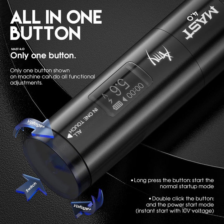 Rotary Pen PMU Mast Tattoo Wireless AMY Stroke 4.00 mm - Miamitattoosupplies.comTATTOO MACHINE