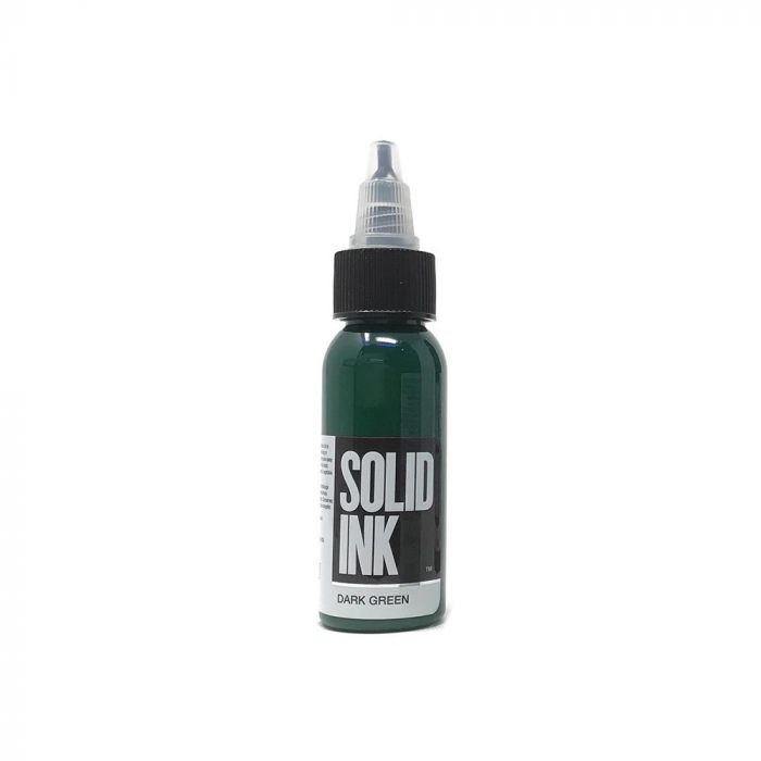 Solid Ink - Color Dark Green 1 oz - Miamitattoosupplies.comTATTOO INK