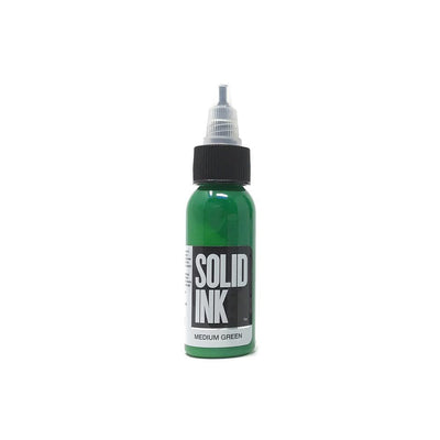 Solid Ink - Color Medium Green 1 oz - Miamitattoosupplies.comTATTOO INK