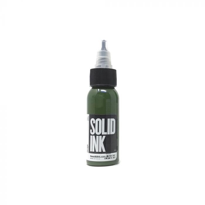 Solid Ink - Color Olive 1 oz - Miamitattoosupplies.comTATTOO INK