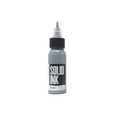 Solid Ink - Color Silver 1 oz - Miamitattoosupplies.comTATTOO INK