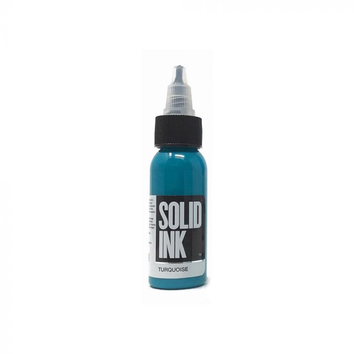 Solid Ink - Color Turquoise 1 oz - Miamitattoosupplies.comTATTOO INK