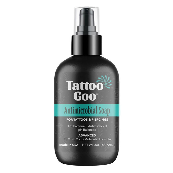 Tattoo Goo Antimicrobial Soap Deep Cleansing - 3oz Pump Bottle - Miamitattoosupplies.comMEDICAL